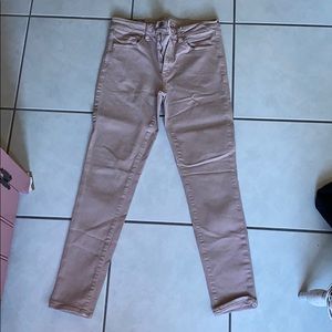 High-rise pink jeggings